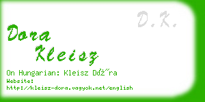 dora kleisz business card